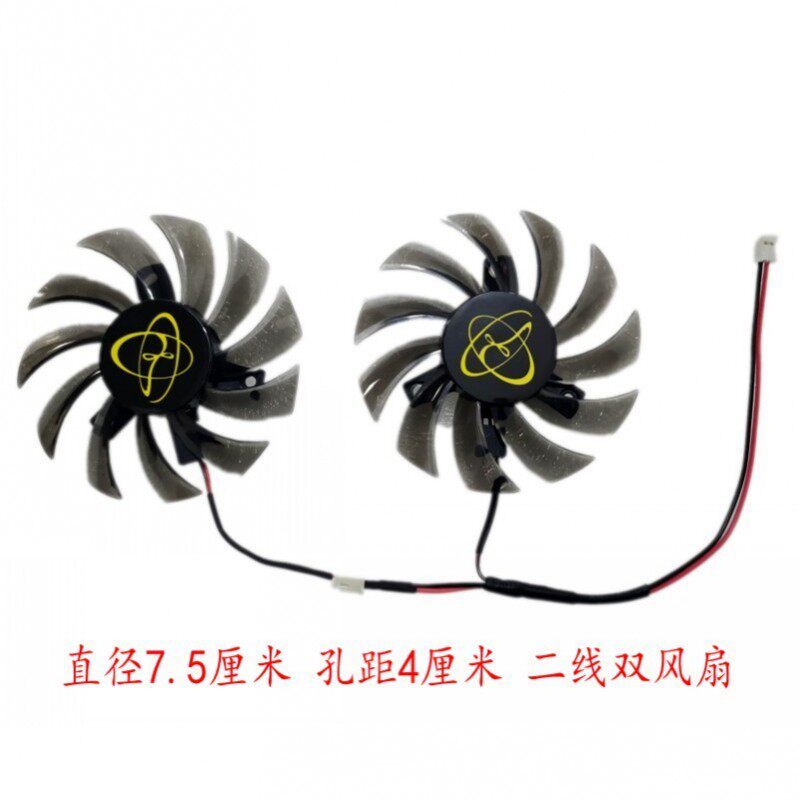 X XFX ดูข้อความ HD6850 6790 6870 6950 Cyclone HD-685X-ZNB สีดําทองรุ่นพัดลมการ์ดกราฟิก