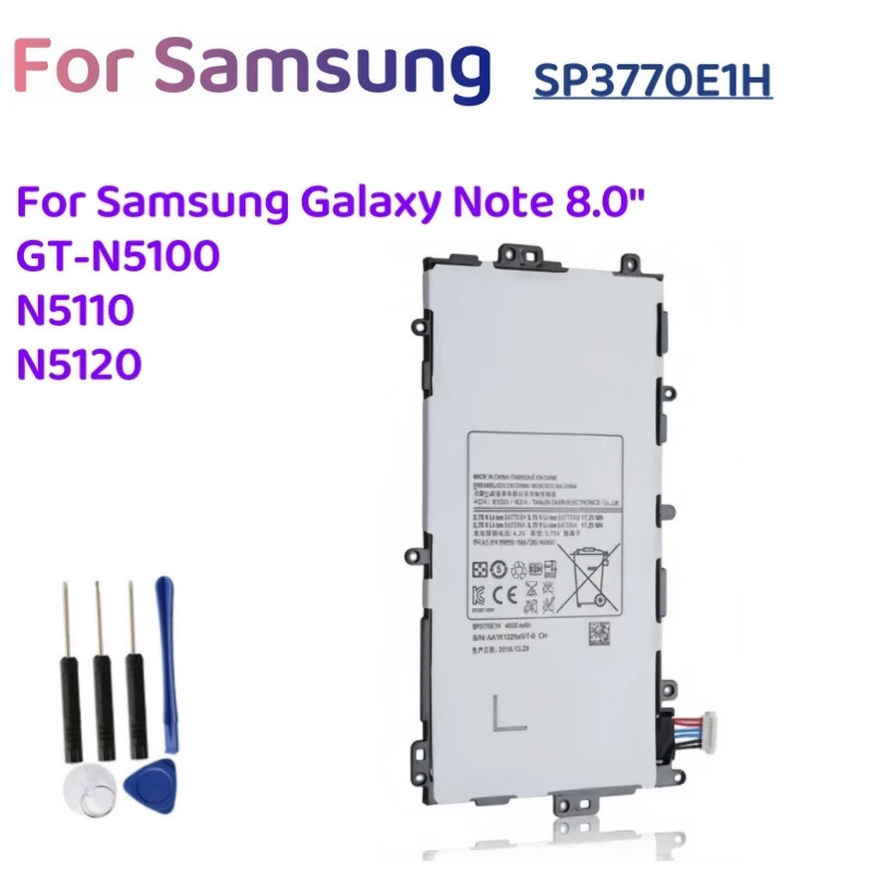 SP3770E1H แบตเตอรี่สําหรับ Samsung Galaxy Note 8.0 N5100 N5120 N5110 GT-N5100 GT-N5110 + เครื่องมือฟ