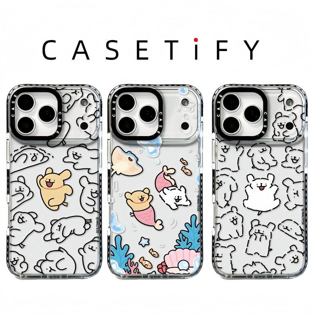 เคสTPU เคสมือถือเคสโทรศัพท์สุนัขเงือกสําหรับIPhone 17 Pro Max 17 16 Plus 15 Pro Max 14 13 12 11 Pro Max VETYกันกระแทก ต้านสีเหลือง