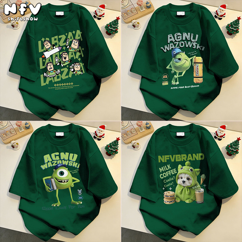 【จัดส่งตลอด 24 ชั่วโมง】NFV ใหม่ล่าสุด✨แฟชั่นเกาหลี เสื้อยืดเปล่า Mickey Mouse ผ้าหนายับยากรีดง่าย ผ้าฝ้าย 100% YG1204