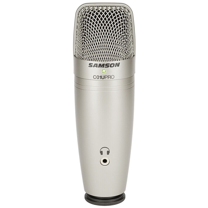 [New]original Samson C01U Pro USB Studio ไมโครโฟน พร้อมการตรวจสอบตามเวลาจิง ไดอะแฟรมขนาดใหญ่ สำหรับก