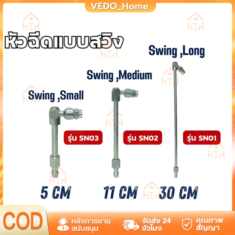 หัวฉีดล้างแอร์ แบบสวิง ปานกลาง ขนาด 11 ซม. รุ่น SN02