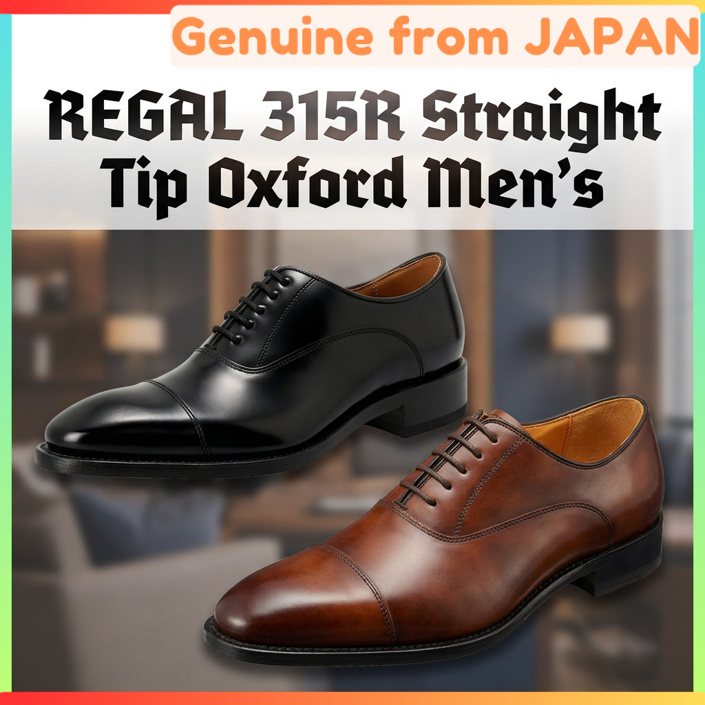 REGAL 315R Straight Tip Oxford Men's Business Shoes Genuine Leather Made in Japan Goodyear Welted