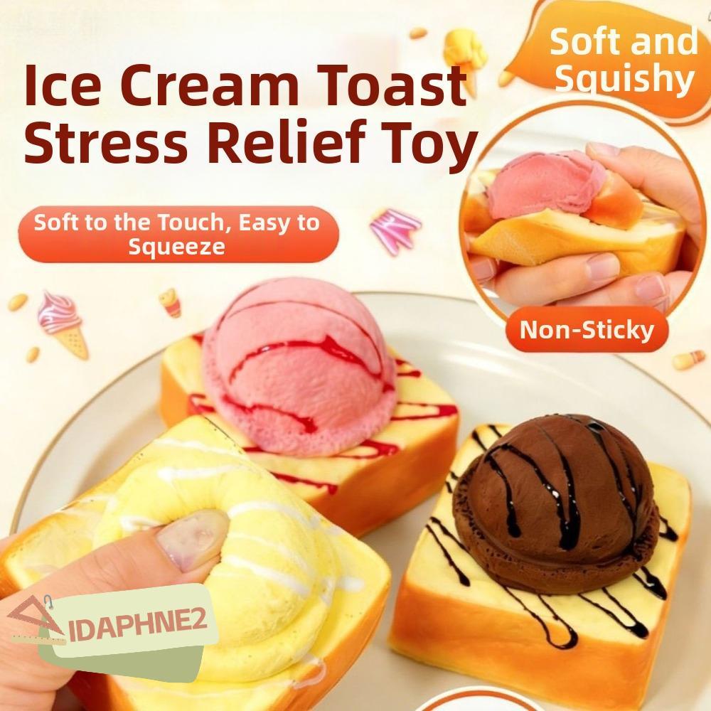 ไอดาฟี2บีบต่อต้านความเครียด,ของเล่นบีบนุ่มจําลอง,ขนมปังรีบาวด์ช้าไอศครีมแบบพกพาช้าเพิ่มขึ้นของเล่น