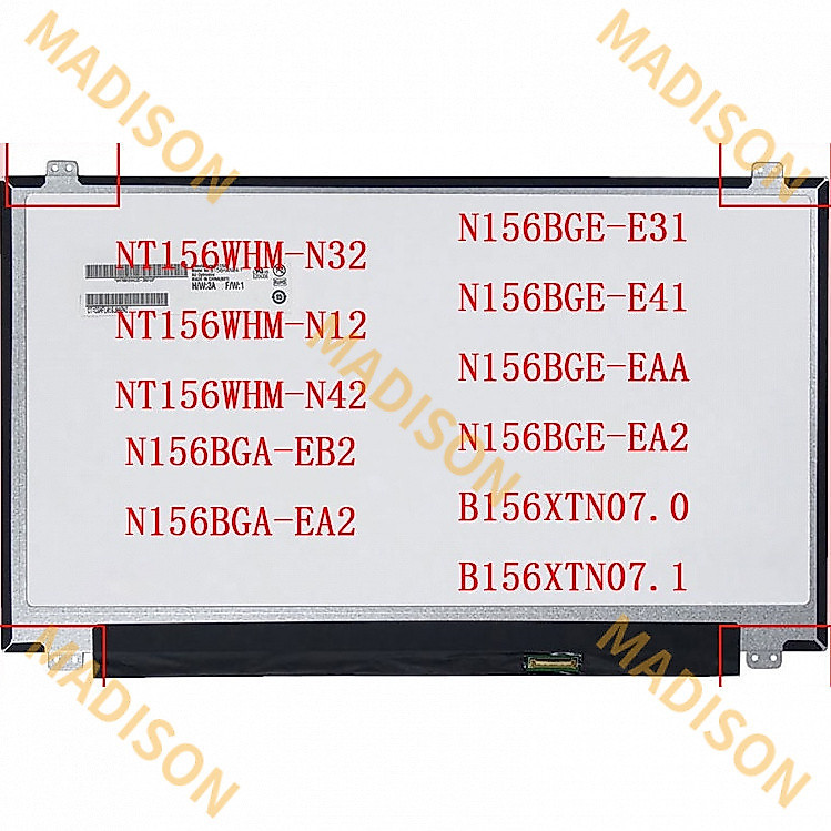 51.9 ซม. 30 พิน N156BGA-EB2/EA2 N156BGE-E31/E41/E42/eaa2 แผงหน้าจอ