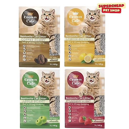 Crown Cat ทรายแมวเบนโทไนท์ ขนาด 10 ลิตร รุ่นใหม่