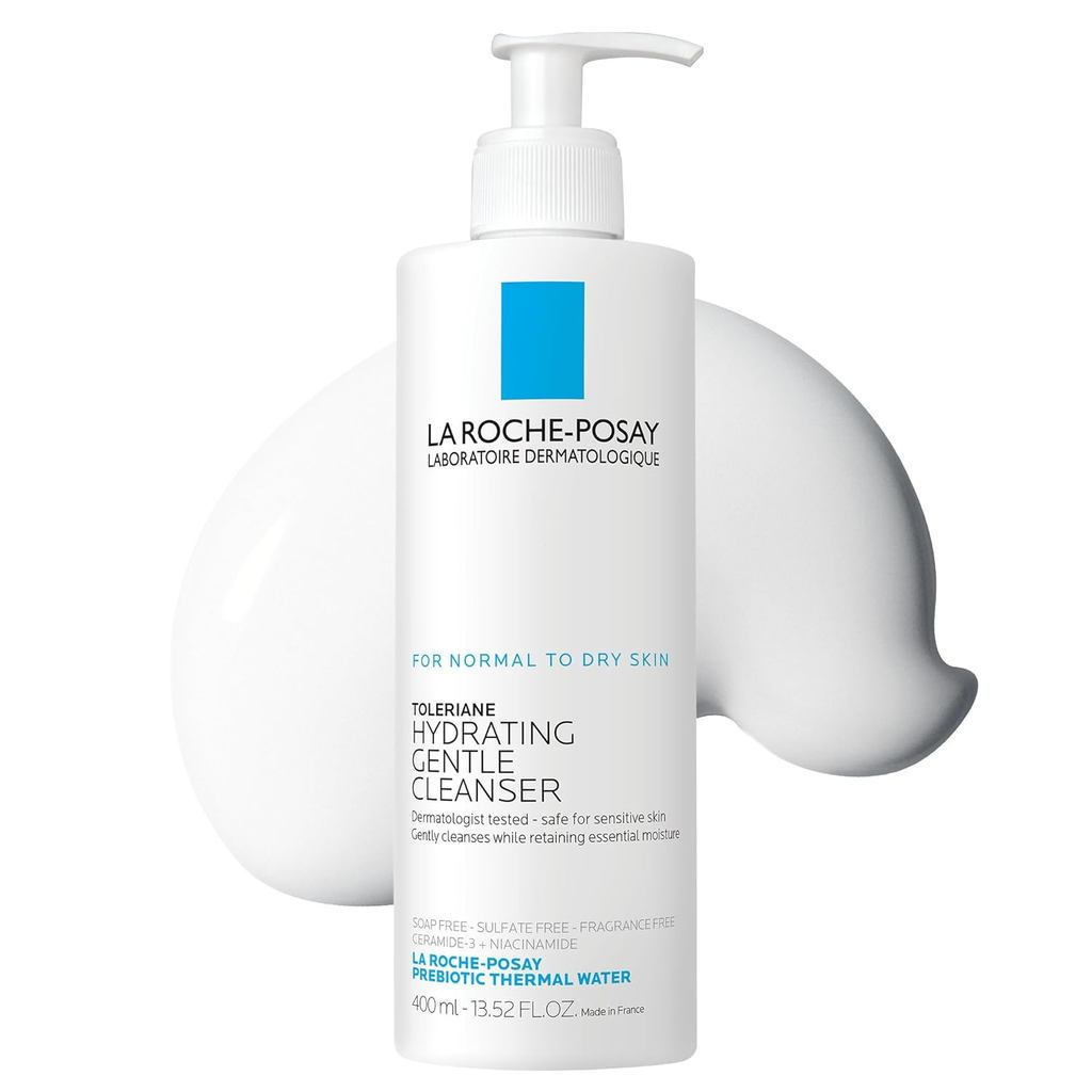 La Roche-Posay Toleriane Moisturizing Gentle Cleanser,บรรจุ Niacinamide+Ceramide Moisturizing Facial