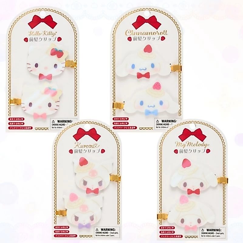 ⚡️ของแท้พร้อมส่ง ⚡️กิ๊บติดผม Sanrio Bangs Clip (Shortcake) Size is 15.4 x 8.9 x 1.4cm mx sanrio kt mm ku cn Hair Access