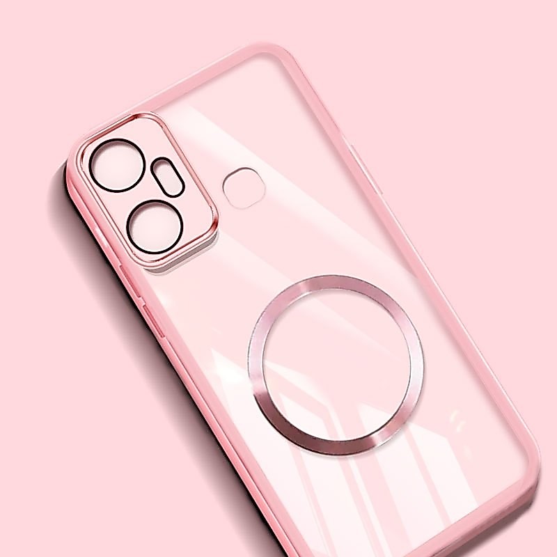 Infinix Smart 6 Plus Tecno Spark 8C Spark Go 2022 X6823 X6823Cแม่เหล็กโปร่งใสชาร์จเร็วเคสซิลิโคนอ่อนนุ่มกันกระแทกโปร่งใสเคสโทรศัพท์ใหม่RFVTGBYHM