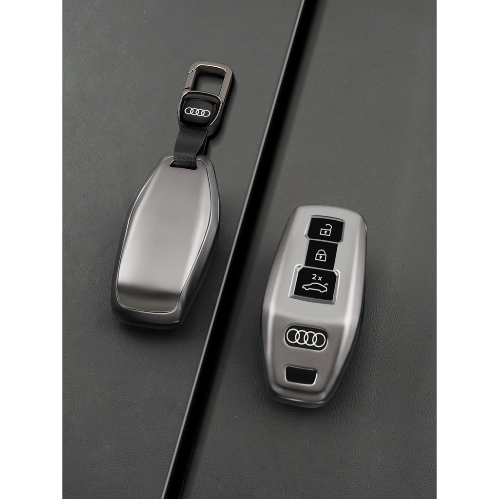 เหมาะสําหรับฝาครอบกุญแจ Audi 26 สไตล์ใหม่ Q5L Q6L e-tron Shell A6L รถ A5L Sportback หัวเข็มขัดรถ