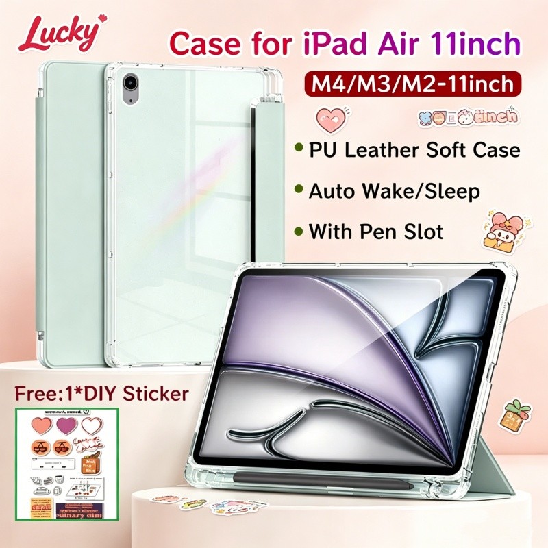 เคสสําหรับ iPad Air 11 นิ้ว M4 / M3 พร้อมช่องเสียบปากกาแม่เหล็กป้องกันสําหรับ iPad Air 11 นิ้วสําหรั