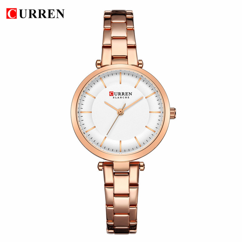 CURREN/CURREN 9054 Ladies Simple Small Dial Quartz Watch Waterproof Round Ultra-Thin Womens Watch