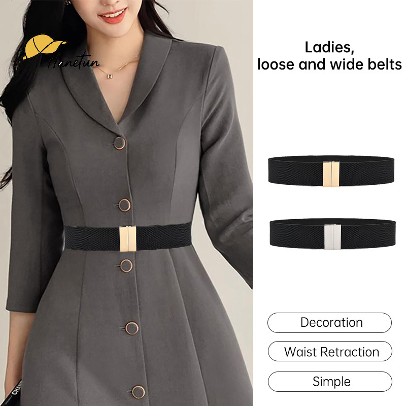 ประเทศไทย-ยืดหยุ่น กว้าง เข็มขัด ผู้หญิง อเนกประสงค์ เสื้อแจ็คเก็ตขนเป็ด ชุดเดรส ตกแต่ง แฟชั่น เอวยางยืด