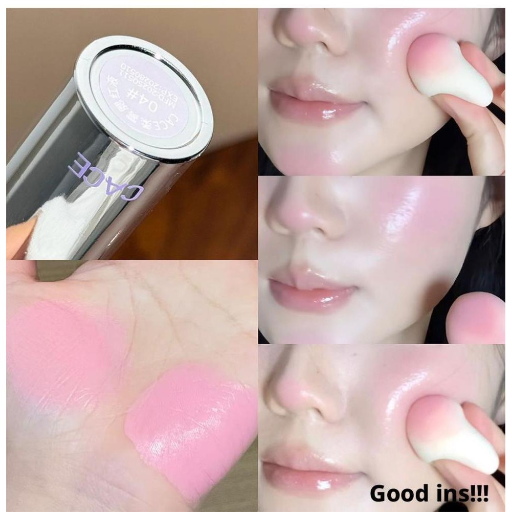 Cace Soft Mist Blusher Liquid Blush ความอิ่มตัวต่ํา Ambiance แต่งหน้าเกาหลีพร้อมหัวแปรง M7i0