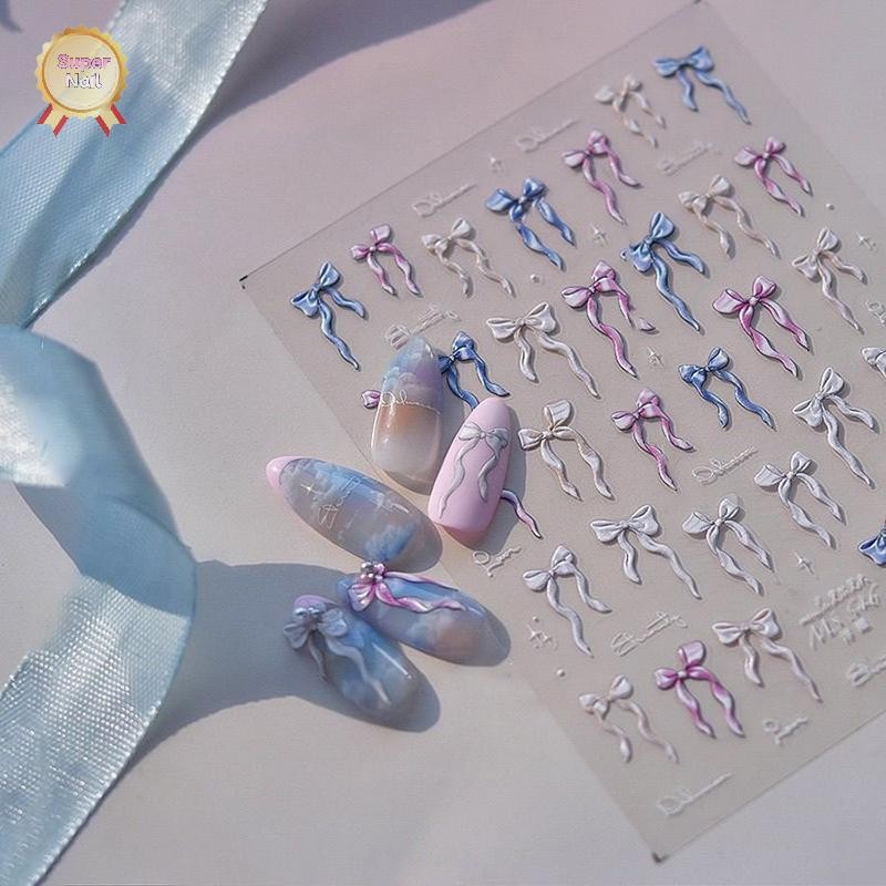 Flth Shining Aurora Seashells Light Bow สติ๊กเกอร์ติดเล็บ 5D การออกแบบเล็บตกแต่ง Decals DIY เล็บ Vary - รูปที่ 4