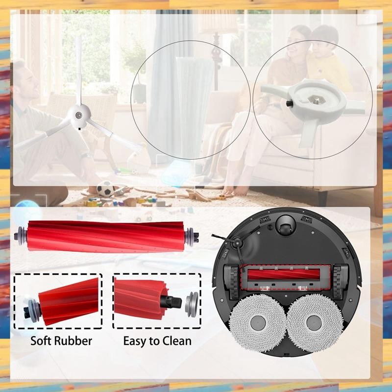 [LMQN] สําหรับ Roborock QR798 QV35A Sweeper Brush อะไหล่สําหรับ Greater Durability