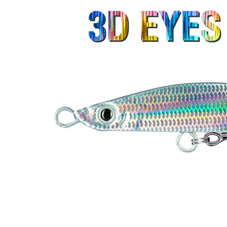 1 Pc ช้า Sinking Fishing Jigs 10g/14g/18g/22g/28g โลหะ Jigging Fishing Lure 3D Eyes Casting Lure Trolling เหยื่อประดิษฐ์ตะขอ Treble