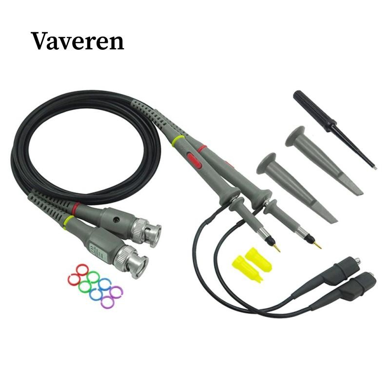 [Vaveren] 2 ชิ้น P6100 Precision Oscilloscope Probe 1X 10X 100MHz Test Probe - 120 ซม.