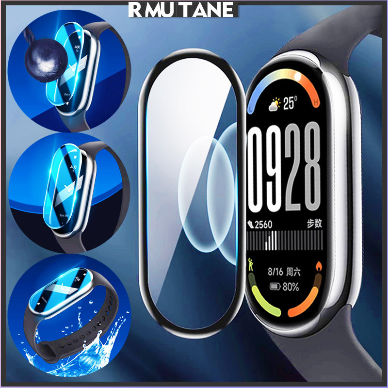 ฟิล์มแก้วนิรภัย 3D สำหรับ for Xiaomi Mi Band 10 9 8 อุปกรณ์เสริมป้องกันหน้าจอเต็มรูปแบบสำหรับ for MiBand 7 6 5 4