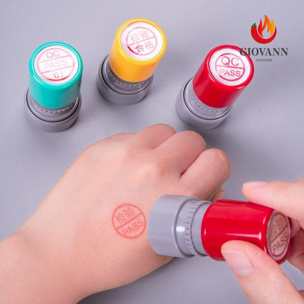 GIOVANNI QA QC Inspect Stamp, แสตมป์ PASS คุณภาพแกะสลักในตัว, คลังสินค้าตรวจสอบคุณภาพ OQC IPQC