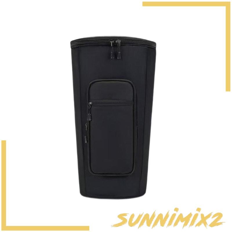 [Sunnimix2] Djembe Drum Bag Backpack กันกระแทกสีดํา Breathable African Drum Carry Case