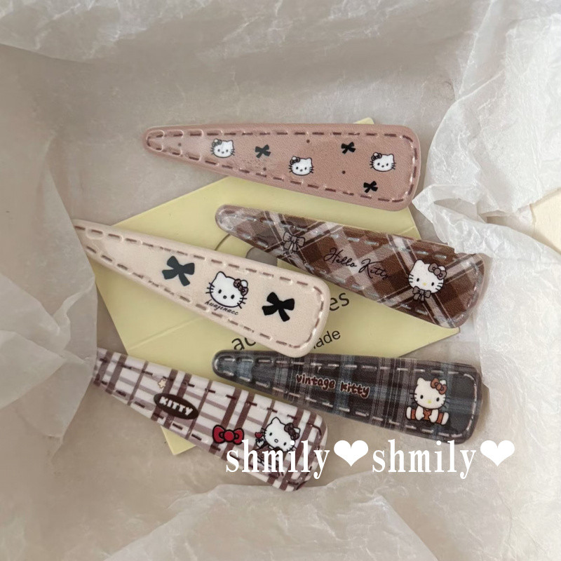 ชุดสีกาแฟแมวสามเหลี่ยม Hairpin ญี่ปุ่นสาวหวานด้านข้าง Duckbill คลิป Bangs Hairpin อุปกรณ์เสริมผม