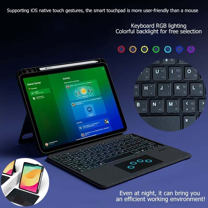 ไทย-อังกฤษ เคสคีย์บอร์ด คีย์บอร์ดเคส Honor Pad 9 ออเนอร์ แพด v8pro/9pro honor pad x9 Case Portfolio 