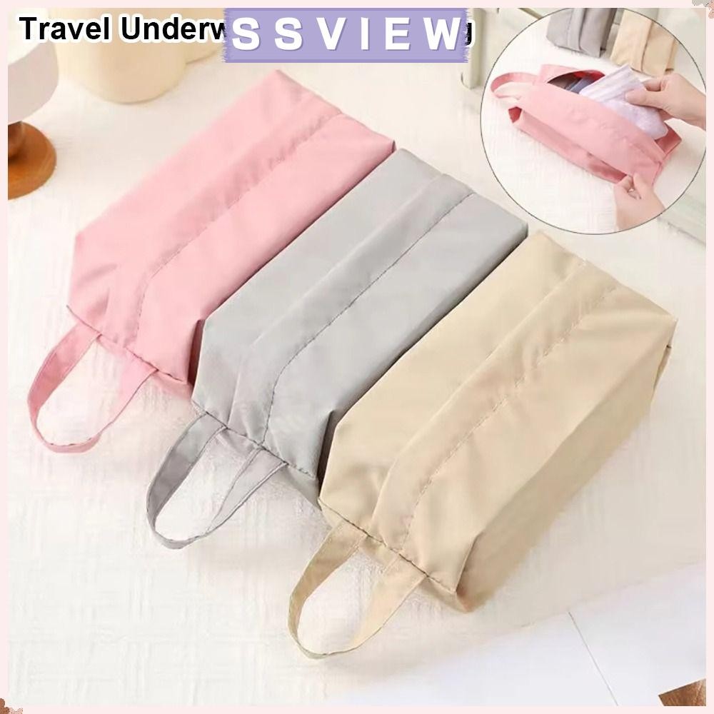 STILLSAVIEW 1 ชิ้น Travel Organizer กระเป๋า,สวมใส่ชุดชั้นในอเนกประสงค์,ทนทาน Cube ถุงเท้าเรียงลําดับกระเป๋า Bra ถุงเท้าชุดชั้นใน