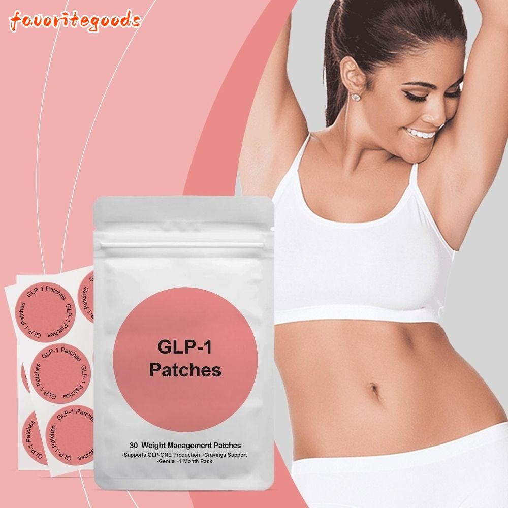 FAVORITEGOODS 30 ชิ้น/ถุง Hot Assistive Care Patch, Long-Lasting Slimming GLP-1 Body Shaping Patch, 