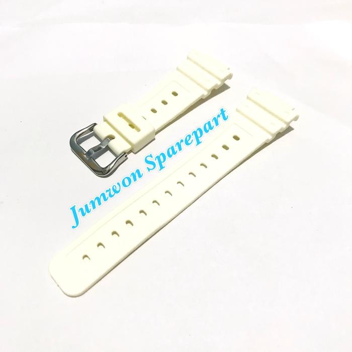 [อุปกรณ์เสริมนาฬิกา] CASIO G-SHOCK DW5600 DW 5600 RUBBER STRAP G-SHOCK 5600 - สีขาว