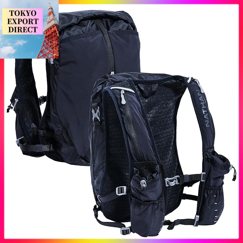 Nathan Hydration Bag Best V Series NS4765J Trail Mix 12L Black/Black Trail Running Running Outdoor H