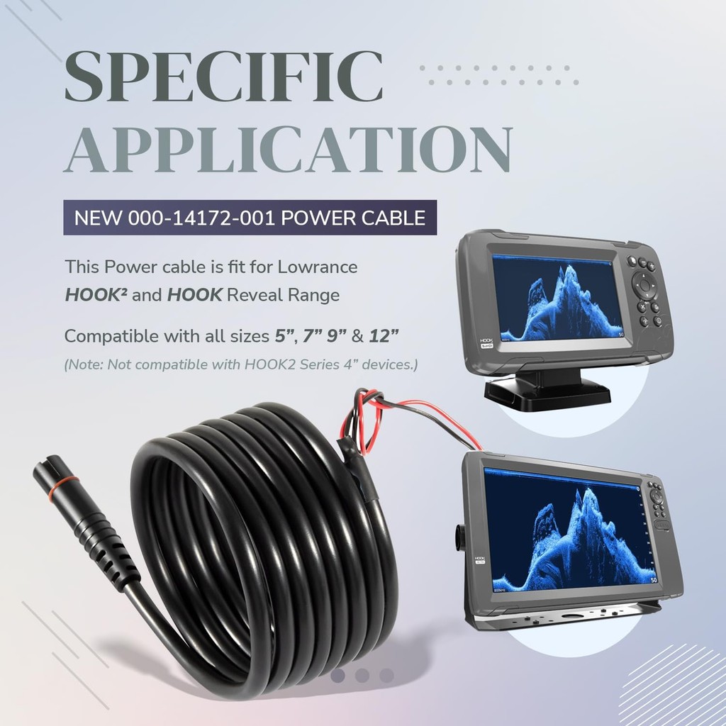 เปลี่ยนสําหรับ Lowrance 000-14172-001 HOOK2 สายไฟเปิดเผยสายไฟ Cruise Fit สําหรับ Lowrance HOOK2 & Ho