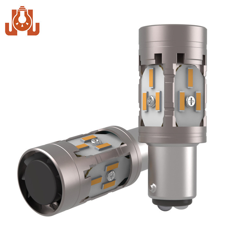 1156 BAU15S BA15S 1157 Amber Yellow Light ถอดรหัสไฟเลี้ยว LED Anti-Flashing Anti-Flashing