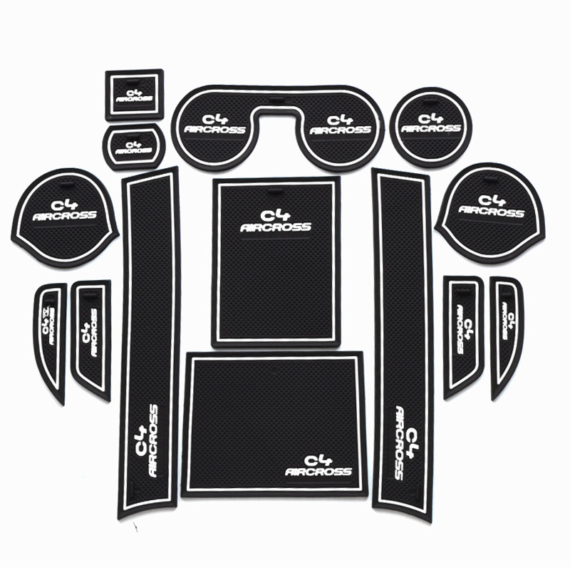 Citroen C4 Segina ประตูสล็อต C4AIRCROSS ดัดแปลงพิเศษ Coaster น้ําตกแต่ง Storage Slot MAT Anti-Slip M