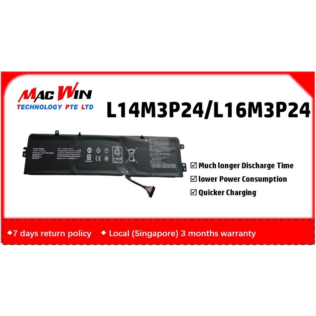 L14M3P24 / L16M3P24 แบตเตอรี่สําหรับ Lenovo Ideapad Y70014ISK Y52015IKBN 70015ISK
