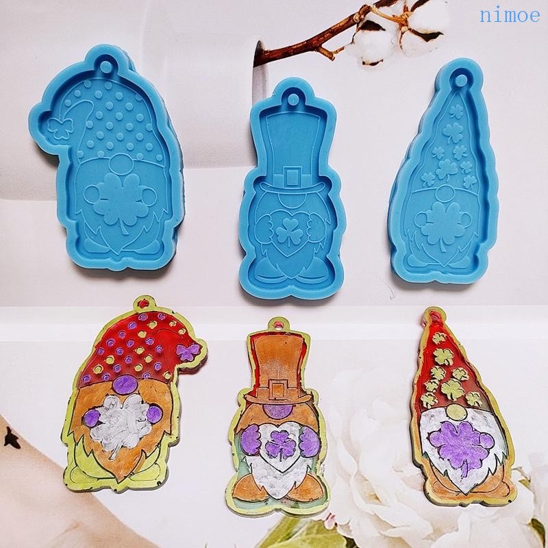 Nio Dwarf สําหรับตุ๊กตาพวงกุญแจอีพ็อกซี่เรซินแม่พิมพ์ Gnome รูปร่างแขวนจี้ซิลิโคน Mould DIY เครื่องป