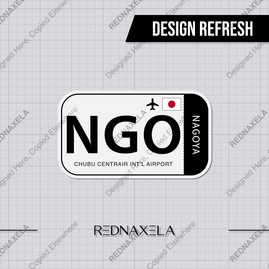 Chubu Centrair International Airport Code NGO Sign Sticker สติ๊กเกอร์ไวนิล