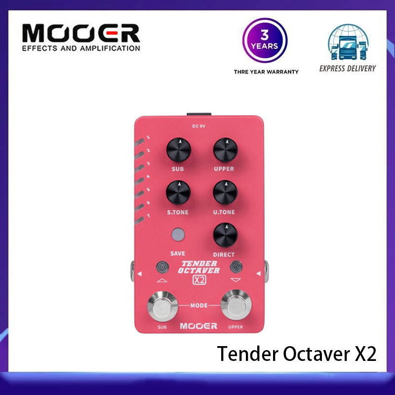 Mooer Tender Octaver X2 Dual Channel Octave Guitar Effects Pedal