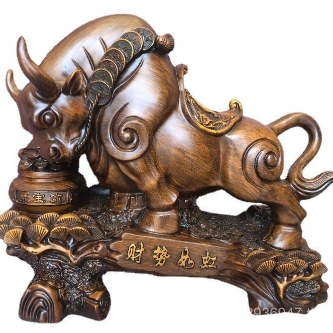 งานฝีมือ Rainbow เรซิ่น Home Gold-Plated ของขวัญ Fortune Bullishing เครื่องประดับ Feng Shui Ru เปิดต