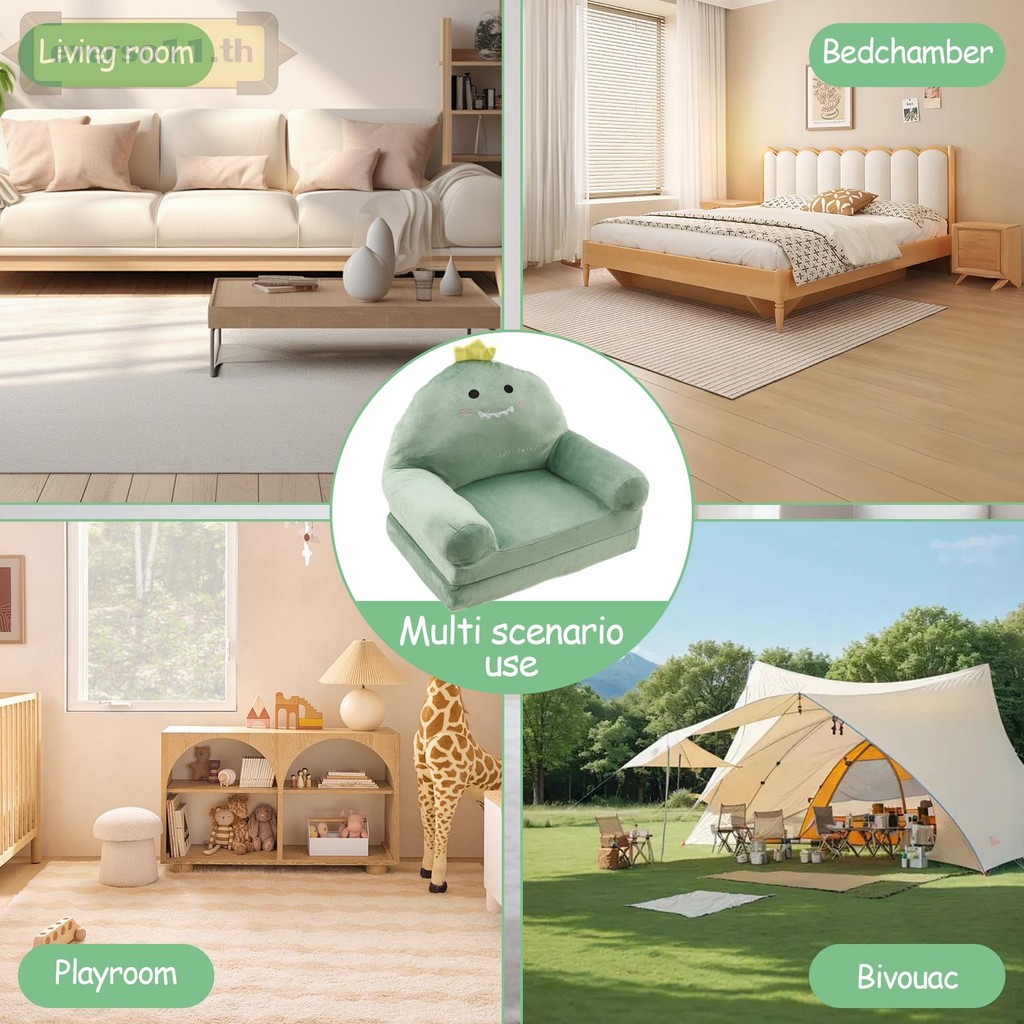 เด็กเตียงโซฟาเก้าอี้เด็กวัยหัดเดินพับได้น้ําหนักเบาสบายที่นอนเด็กแบบพกพามินิเลานจ์เก้าอี้ ร้านค้า7914 - รูปที่ 7