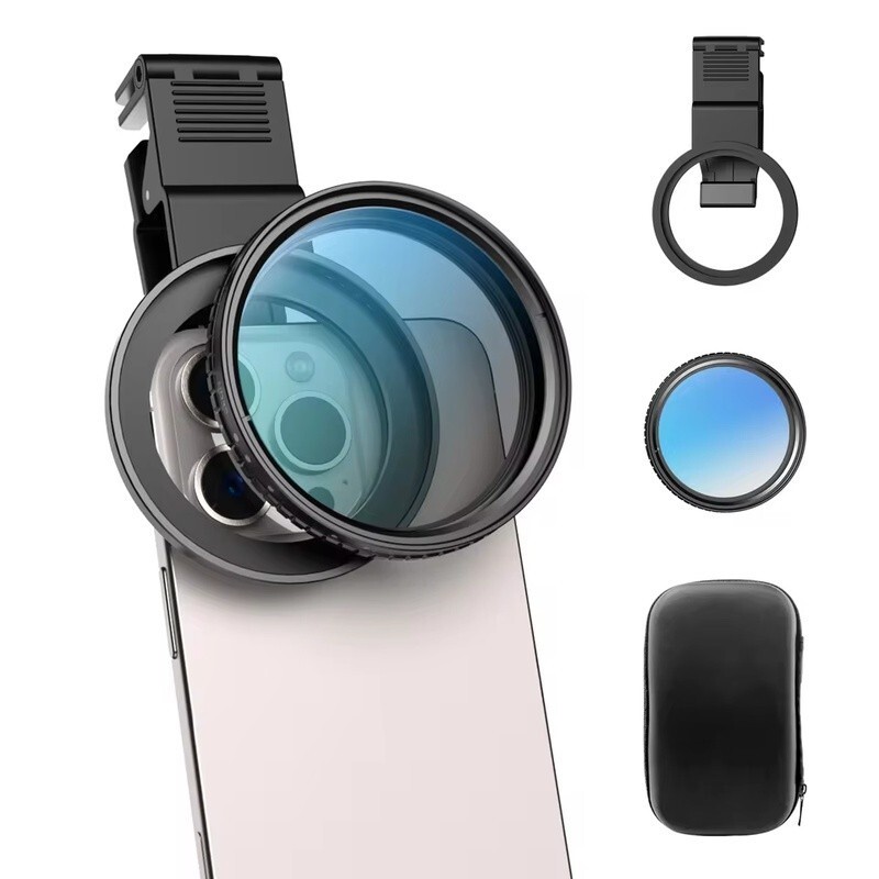 APEXEL ปรับ Neutral Density Filter 67 มม.โทรศัพท์มือถือ CPL Polarizing Filter/ND 32/ND 400 พร้อม Uni