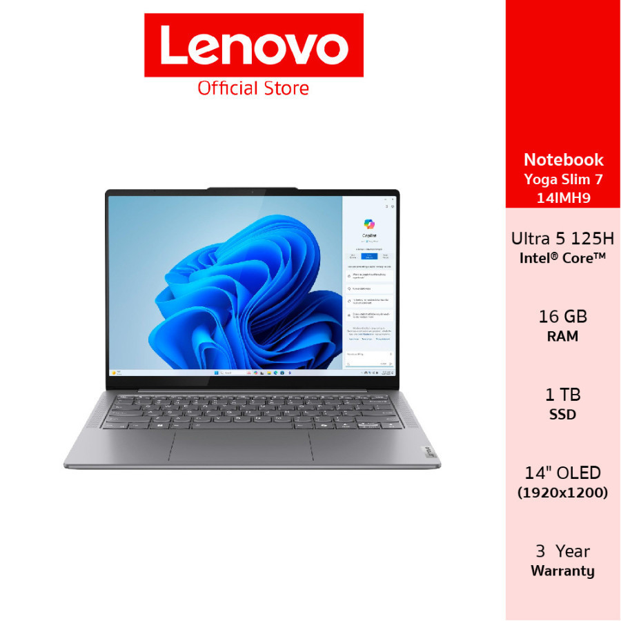 Lenovo Yoga Slim 7 14IMH9(83CV009KTA)Notebook Intel Core Ultra 7 155H 16GB SSD 1TB 14" OLED