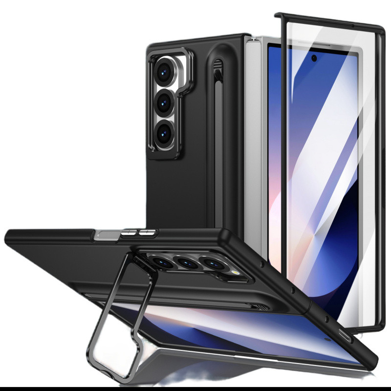 ใหม่สําหรับ Samsung Z Fold7 Casing Fold7/6/5/4/3 Stand Pen Slot Case Film Integrated With Pen Phone Case