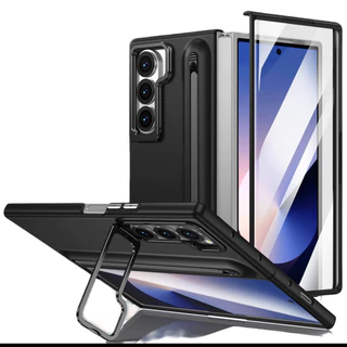 ใหม่สําหรับ Samsung Z Fold7 Casing Fold7/6/5/4/3 Stand Pen Slot Case Film Integrated With Pen Phone Case