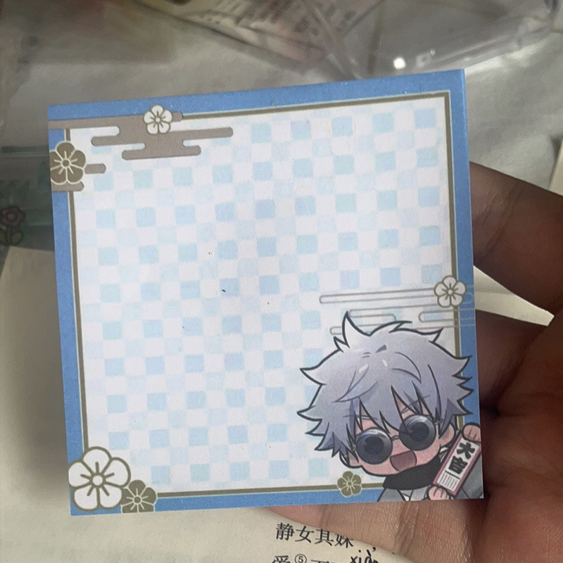 30Sheepts/Lot อะนิเมะ Jujutsu Kaisen Gojo Satoru Sticky เครื่องเขียน Notepad โพสต์มัน Sticky notes ออกแบบสติกเกอร์ในโน้ตบุ๊ค Memo pad เด็กของขวัญ