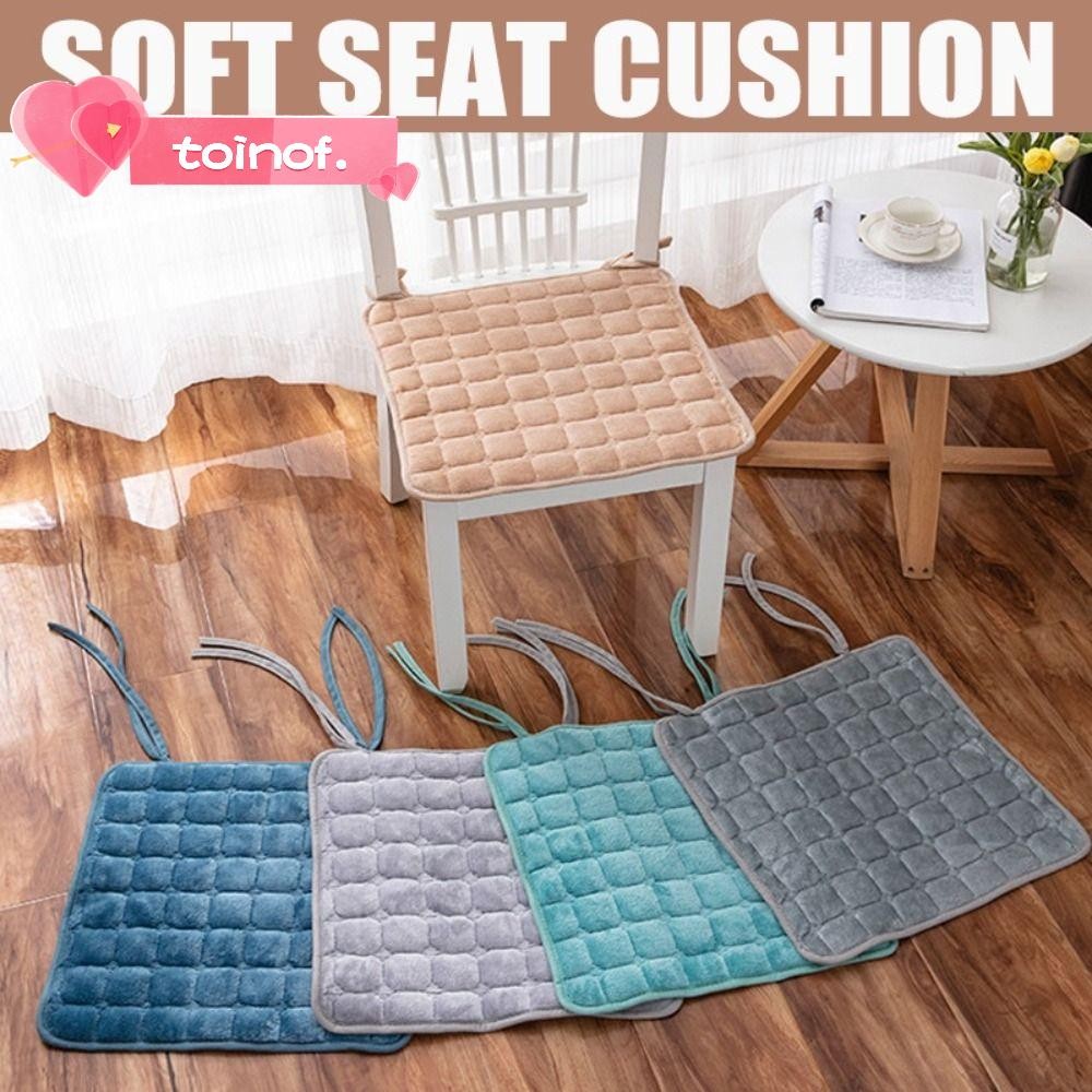 TOINOF เบาะรองนั่ง,ลื่น 45x45 ซม.เก้าอี้นักเรียน Pad,Soft Flannel Square Plus กํามะหยี่เอวเบาะสํานักงานตกแต่งบ้าน