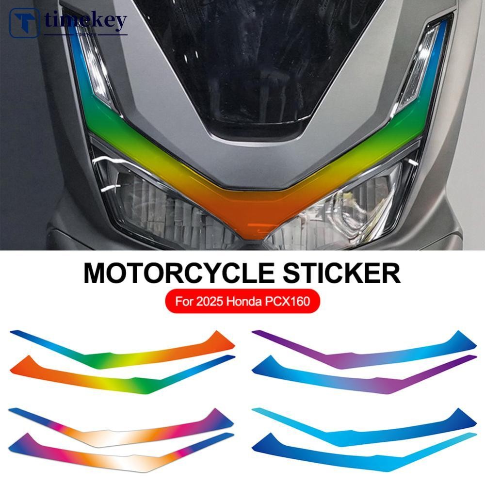 TME ไฟหน้ารถจักรยานยนต์ไวนิลห่อฟิล์มป้องกันพร้อมแถบตกแต่งสําหรับ 2025 Honda PCX160