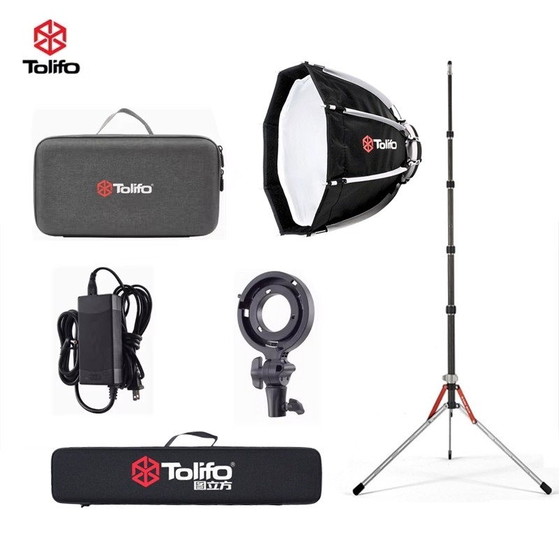 Tolifo PALMLED Video Light 100W กลางแจ้งเติมแสงแบบพกพากระเป๋าอะแดปเตอร์อุปกรณ์เสริม