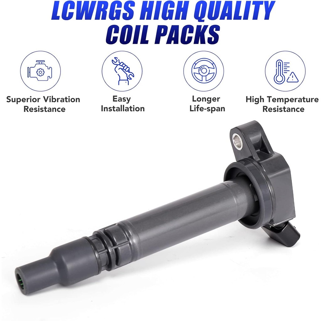 ชุด 4 คอยล์จุดระเบิดเหมาะสําหรับ 2.5L 2.7L L4 2009 2010 2011 2012 2013 2014 2015 Toyota Highlander R