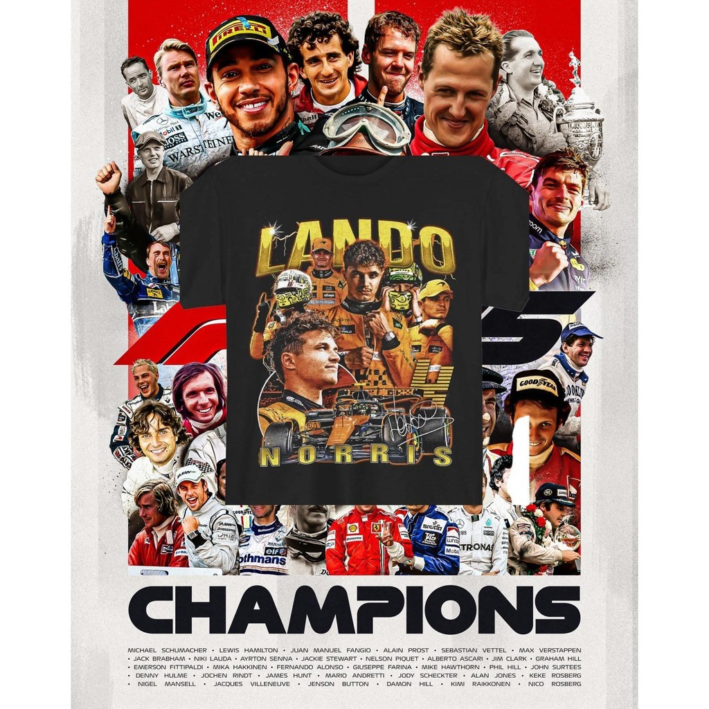 Lando Norris Summer Tops Tshirts for Men New in Tops and T-shirts Cotton Men's Clothing Y2k Oversize